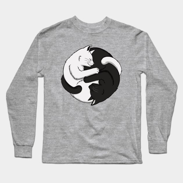 Yin Yang Cats Long Sleeve T-Shirt by MaryCapaldi